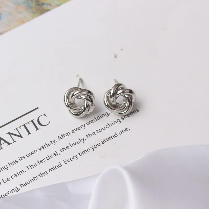 Elegant Knot Stud Earrings