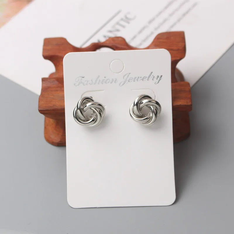 Elegant Knot Stud Earrings