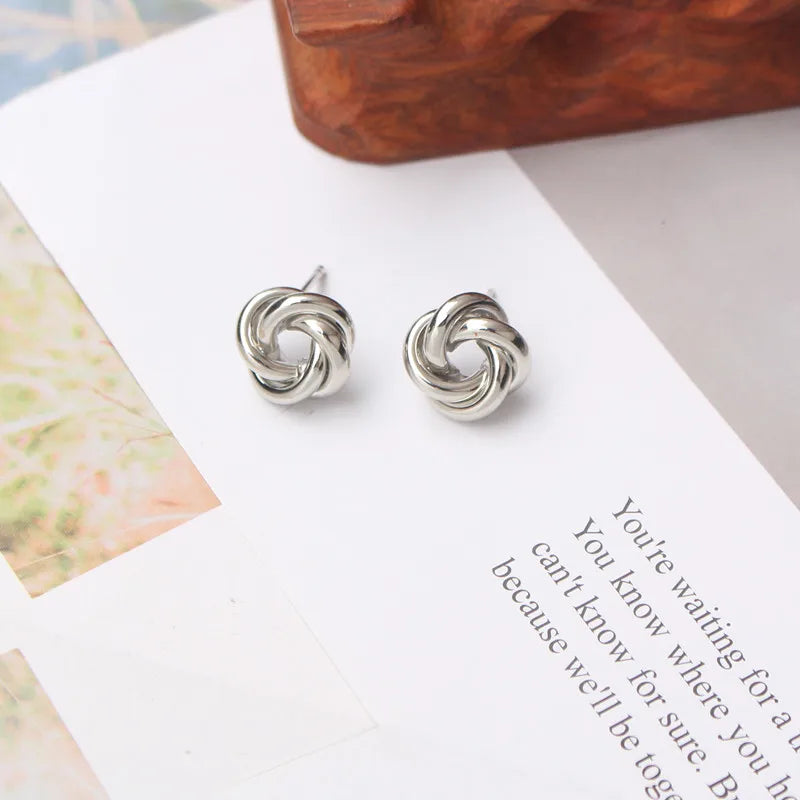 Elegant Knot Stud Earrings