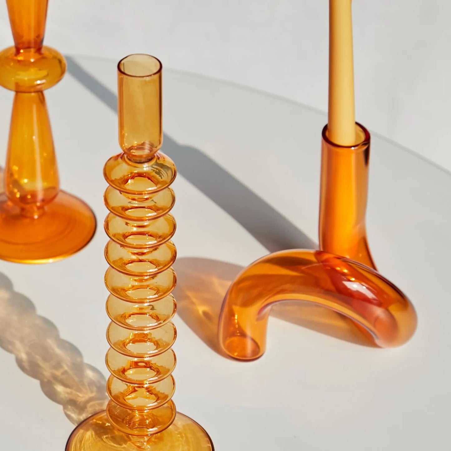 Floriddle Classic Glass Candlestick Holder Vase - My Neatology 