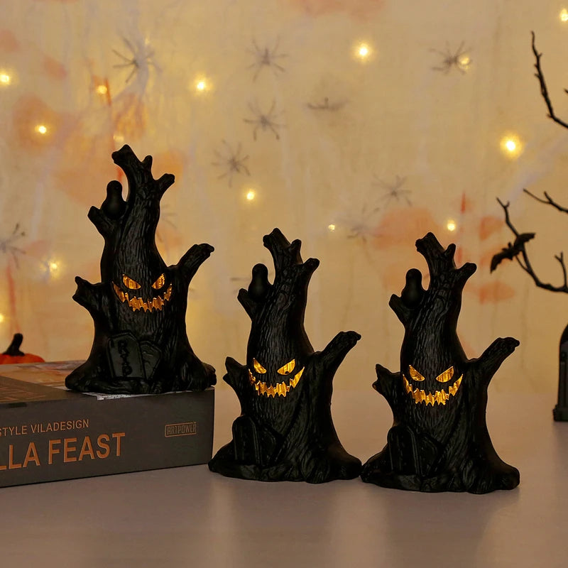 Spooky Glow Ghost Tree Light – Eerie Elegance for Halloween Decor - My Neatology