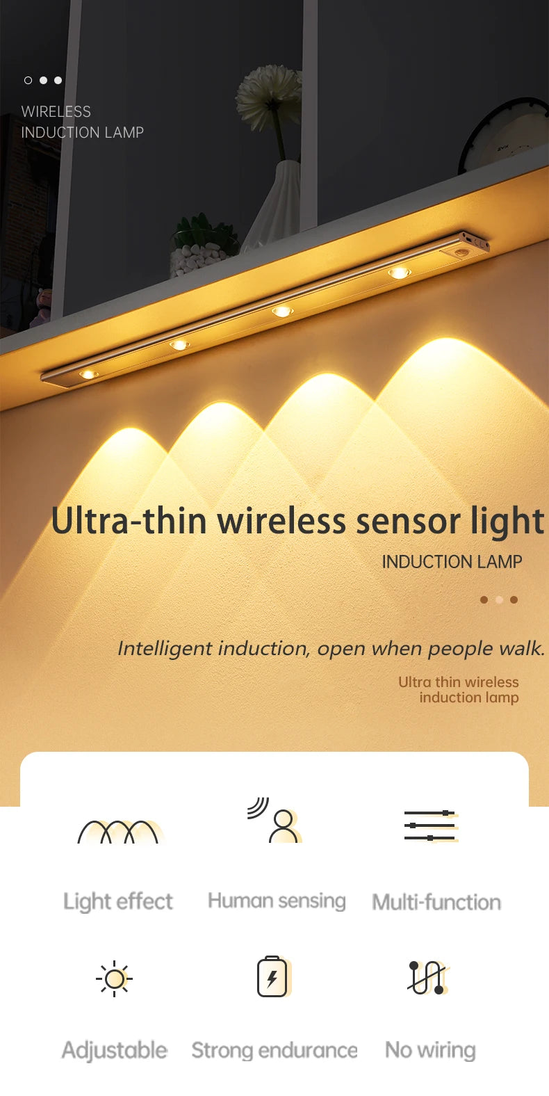 Ultra-Thin Motion Sensor LED Light - My Neatology 