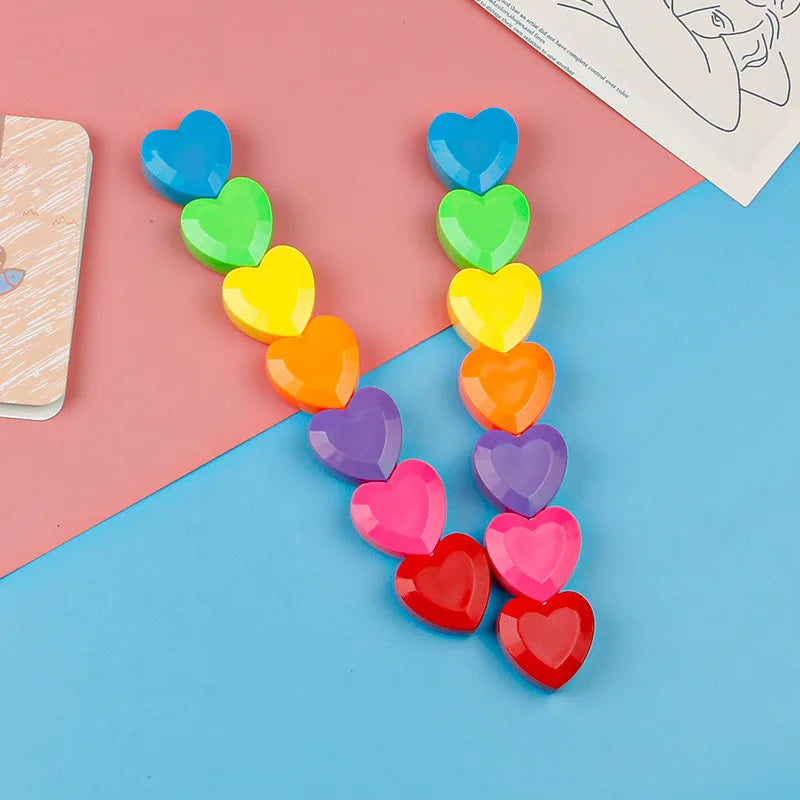 Rainbow Heart Highlighters – Set of 6 - My Neatology