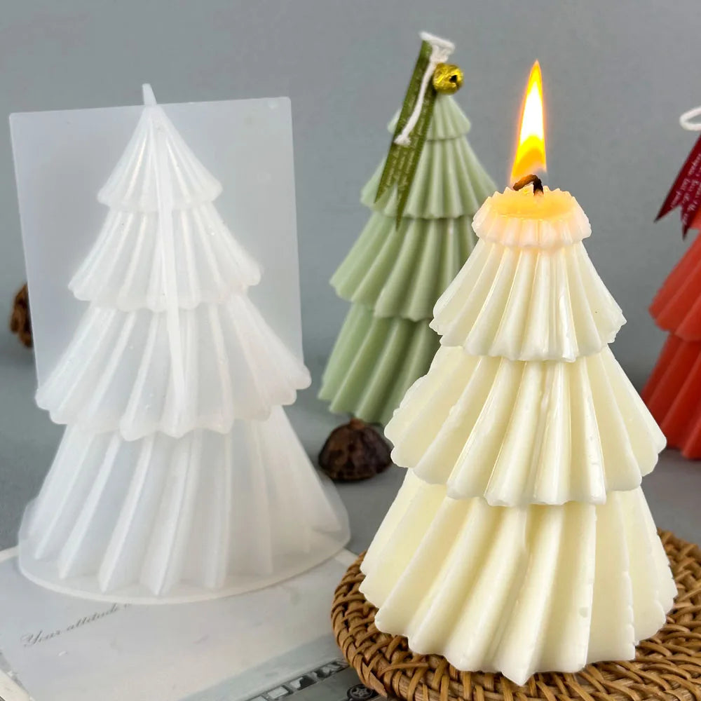 3D Geometric Pine Silicone Candle Mold - My Neatology