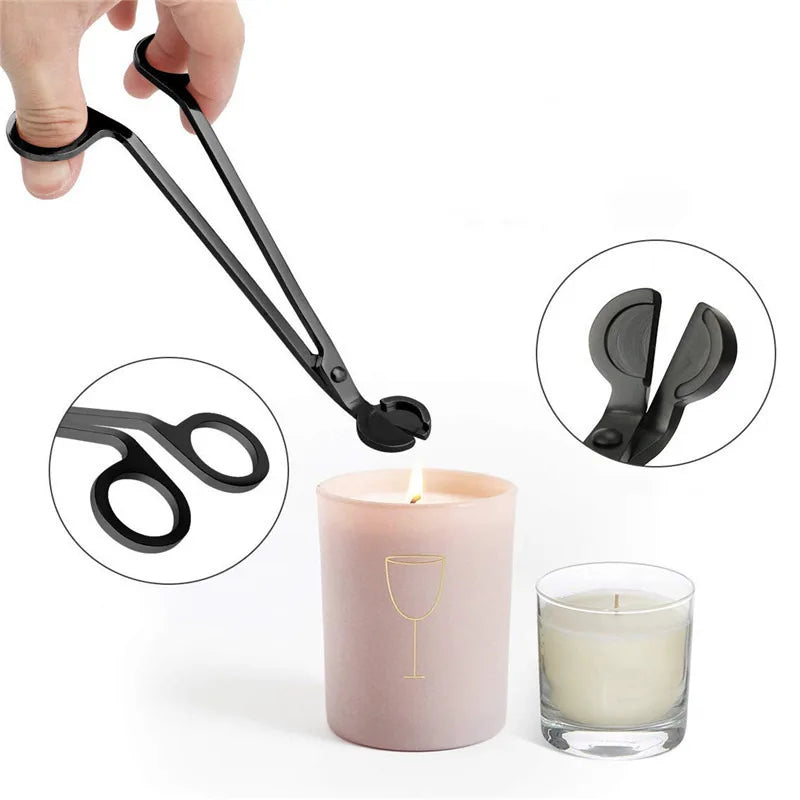 3PCS Stainless Steel Candle Wick Trimmer & Extinguisher Set (Tray not included) - My Neatology 