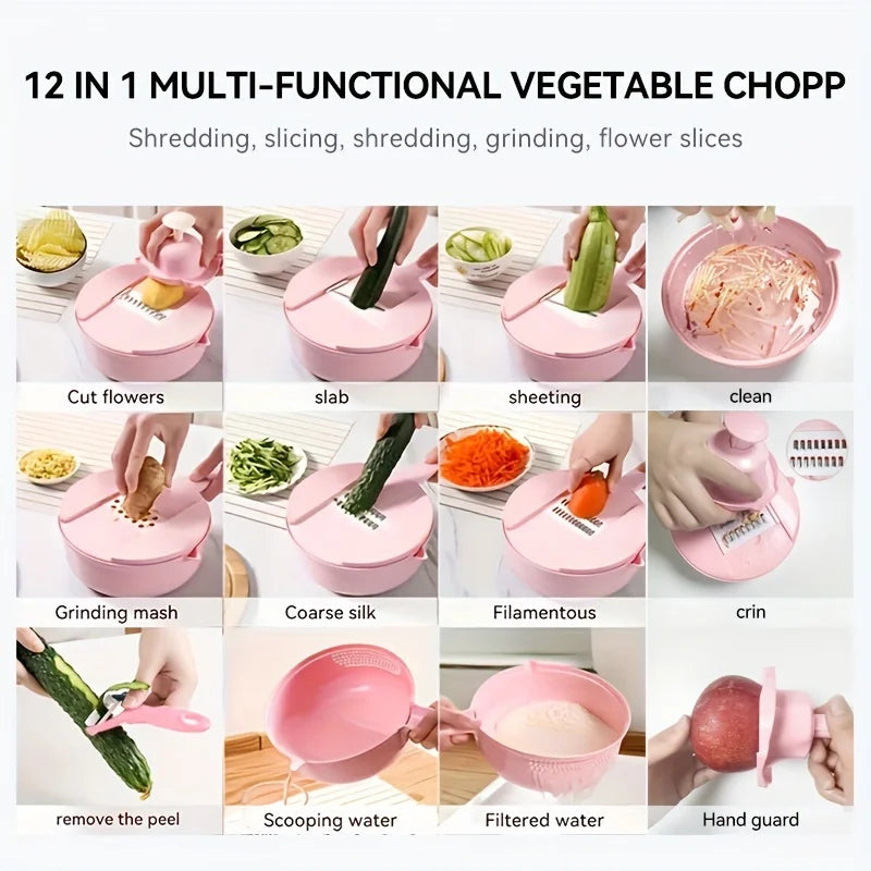 12-in-1 Multi-Functional Vegetable Chopper and Slicer - Your Ultimate Kitchen Companion - My Neatology