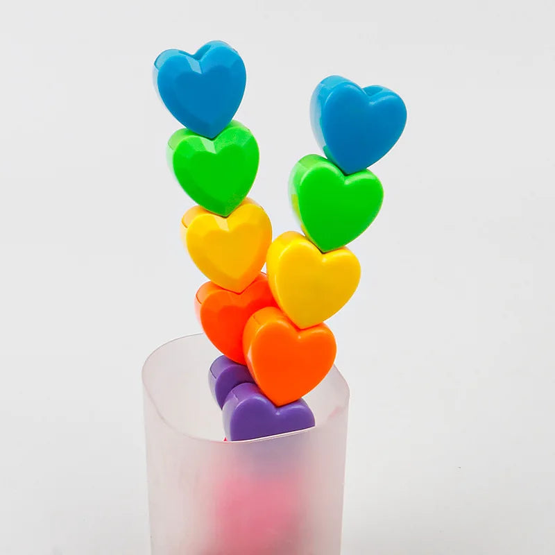 Rainbow Heart Highlighters – Set of 6 - My Neatology 