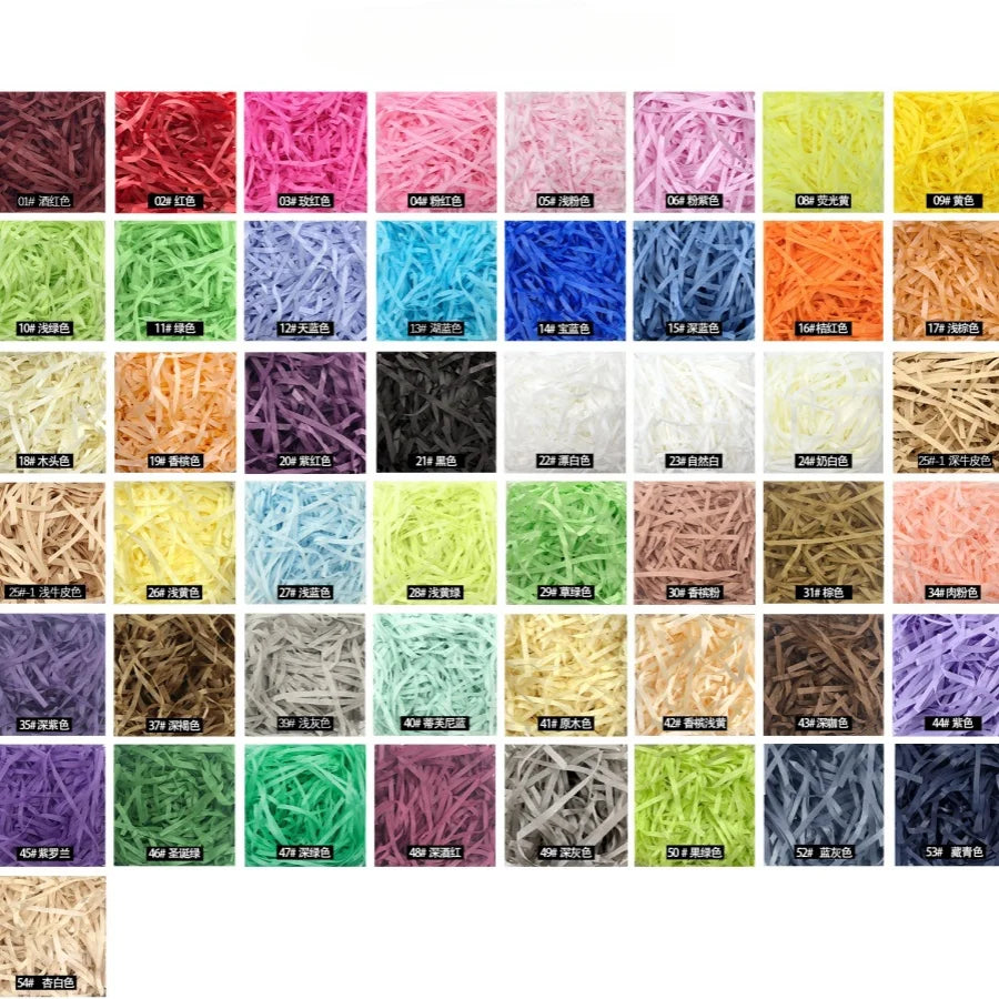 100g Colorful Shredded Crinkle Raffia Paper - My Neatology