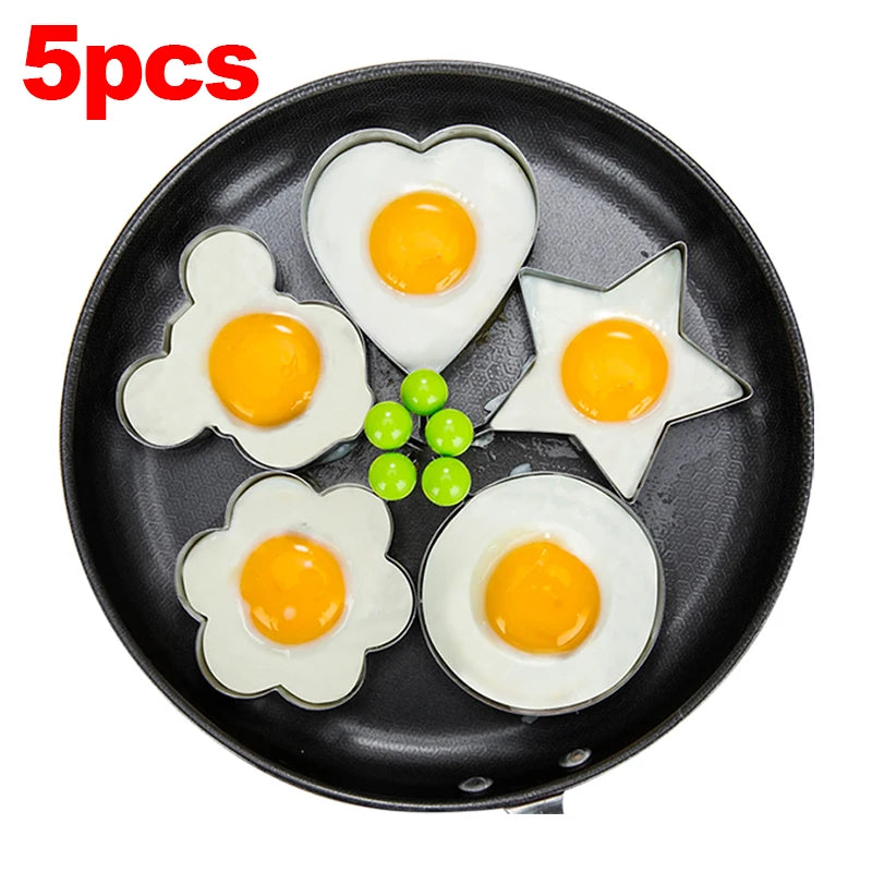 Stainless Steel Egg and Pancake Molds - Set of 5 - My Neatology 