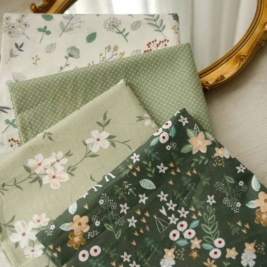 April Green Floral Cotton Fabric – Perfect for DIY Projects - My Neatology