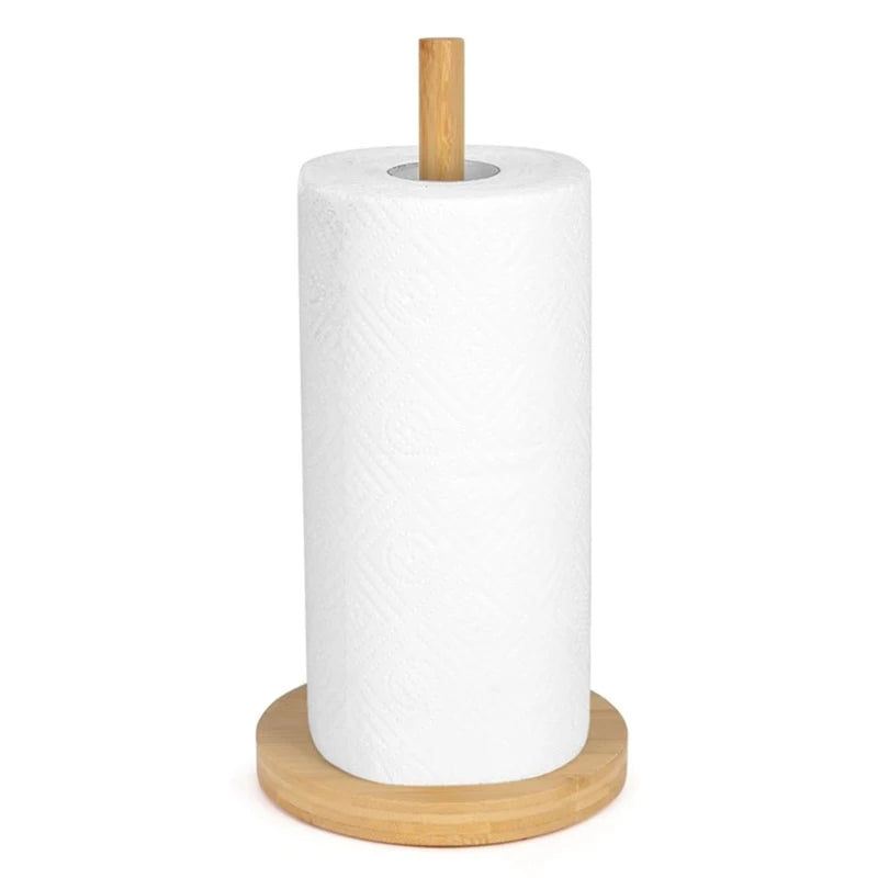 SHNGki Bamboo Paper Towel Holder - My Neatology