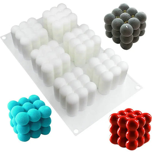 6-Cavity Large Bubble Silicone Mold for Candle, Soap, and Baking - My Neatology