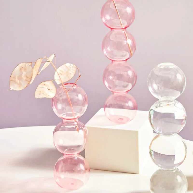 Elegant Pink Glass Candle Holder & Vase – Nordic-Style Home Decor for Weddings, Events, and Table Centerpieces - My Neatology