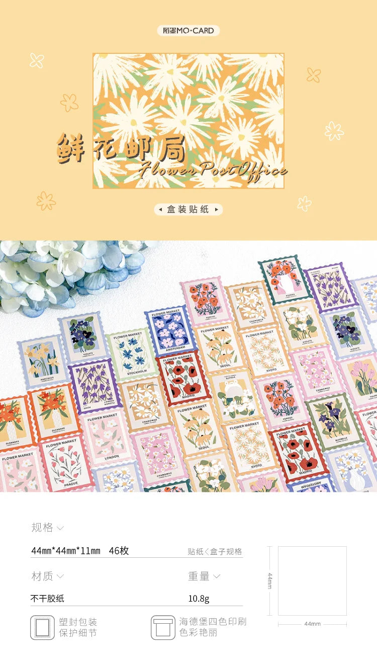 Assorted Floral Vintage Stamp Stickers - My Neatology