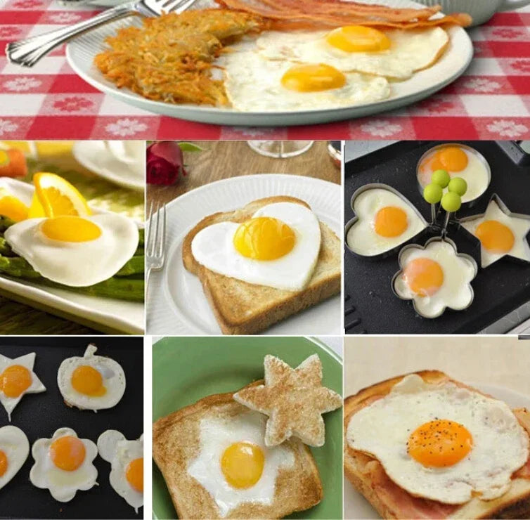 Stainless Steel Egg and Pancake Molds - Set of 5 - My Neatology