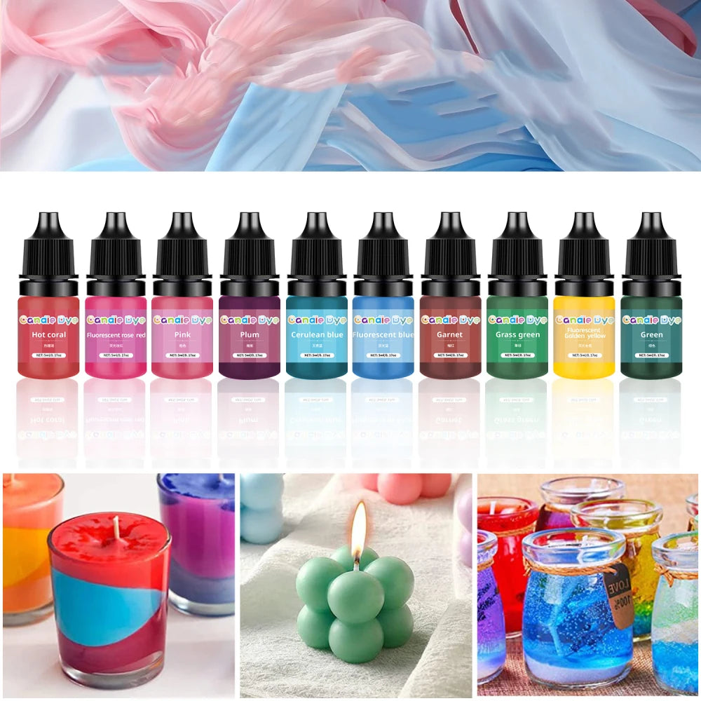 33 Colors Soy Wax Pigment Liquid Dye for Candle and Soap Making (5ml) - My Neatology 