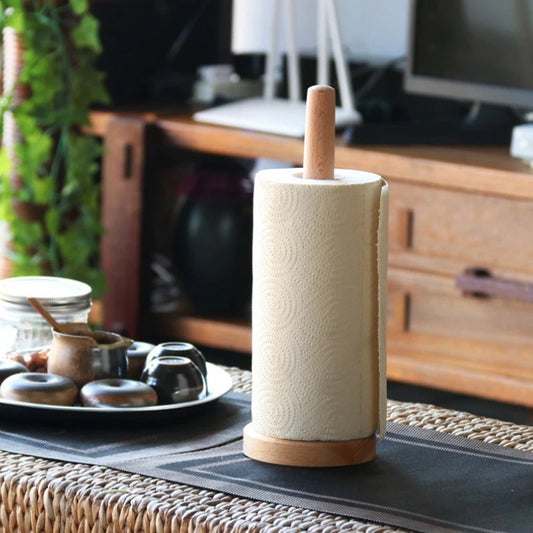 SHNGki Bamboo Paper Towel Holder - My Neatology