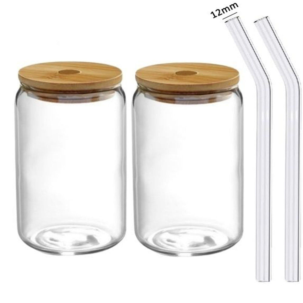 Glass Cup With Lid and Straw – 350ml/550ml - My Neatology 