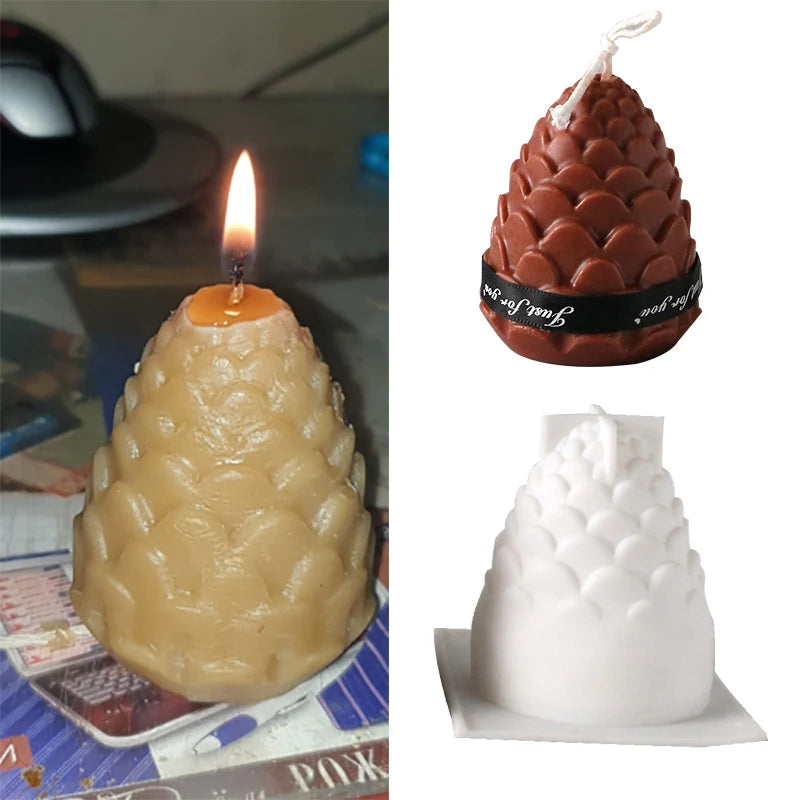 3D Pine Cones Silicone Mold for Candle, Wax, and Baking - My Neatology 