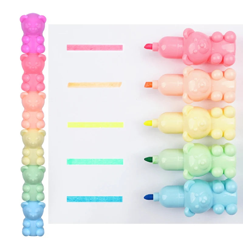 Rainbow Heart Highlighters – Set of 6 - My Neatology