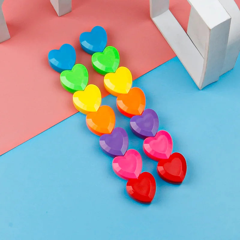 Rainbow Heart Highlighters – Set of 6 - My Neatology 