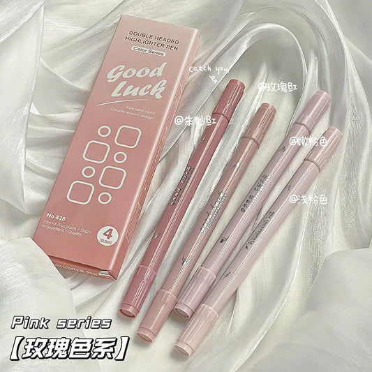 Kawaii Double-Headed Highlighter Set - My Neatology