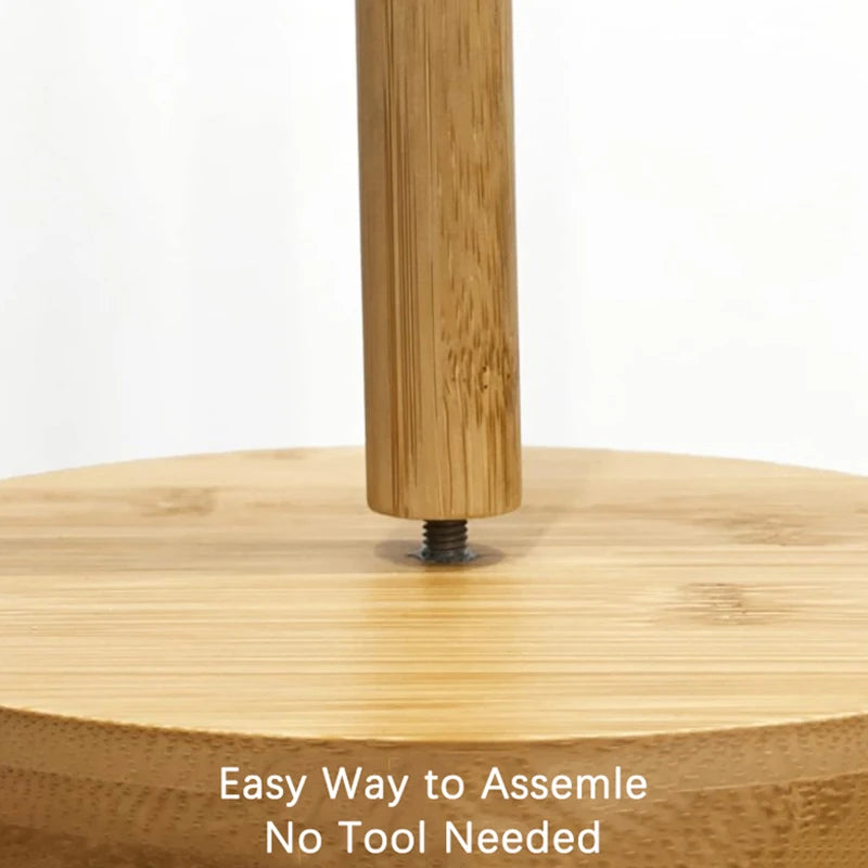 SHNGki Bamboo Paper Towel Holder - My Neatology