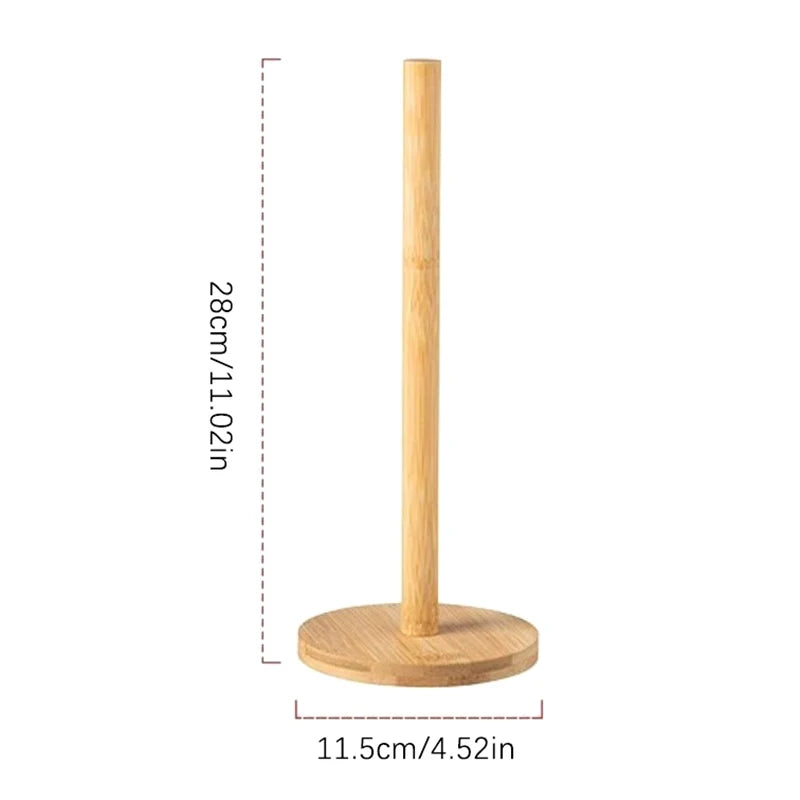 SHNGki Bamboo Paper Towel Holder - My Neatology