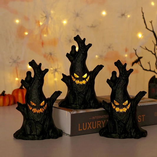 Spooky Glow Ghost Tree Light – Eerie Elegance for Halloween Decor - My Neatology