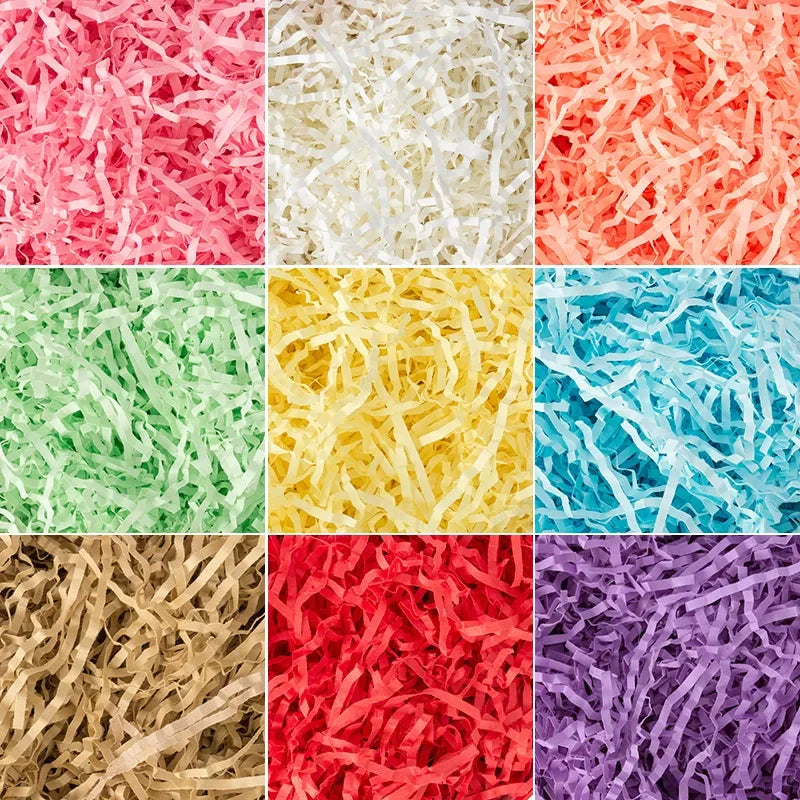 100g Colorful Shredded Crinkle Raffia Paper - My Neatology 