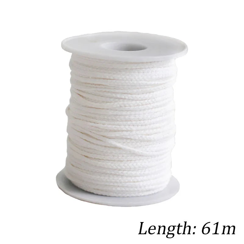 61 Meters/Roll Cotton Core Braided Wick Spool for Candle Making – Wooden Wax Core Holder - My Neatology