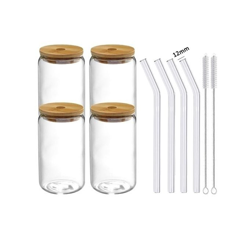 Glass Cup With Lid and Straw – 350ml/550ml - My Neatology 