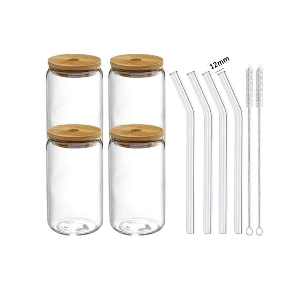 Glass Cup With Lid and Straw – 350ml/550ml - My Neatology